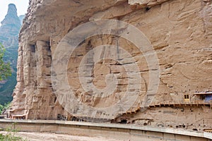 LANZHOU, CHINA - SEP 30 2014: Bingling Cave Temple(UNESCO World