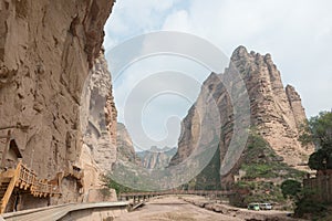 LANZHOU, CHINA - SEP 30 2014: Bingling Cave Temple(UNESCO World