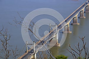 Lao-Nippon Bridge over Mekong River at southern Lao town of Pakse in Champasak Province, Lao PDR.