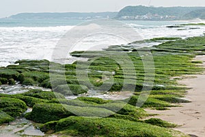 Laomei Green Reef. a famous tourist spot in Shimen District, New Taipei City, Taiwan