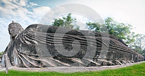 Laos Buddha park.Tourist attraction in Vientiane