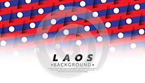 Laos flag pattern background template. AEC ASEAN economic community flags. Vector Illustration