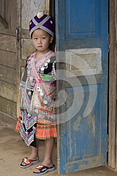 Laos Hmong girl