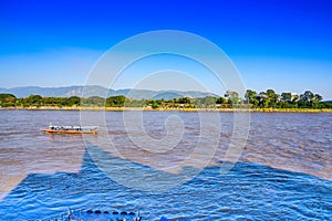 Laos beside Mae Khong River at Chiang Saen District