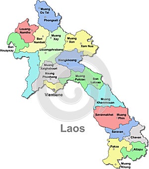Laos map