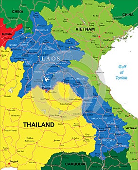 Laos map photo