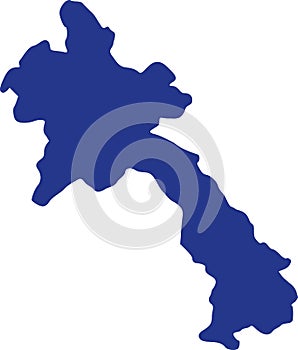 Laos map vector