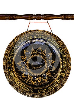 Laos native Gong isolated on white background