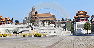 Laozi statue in yuanxuan taoist temple guangzhou, China photo