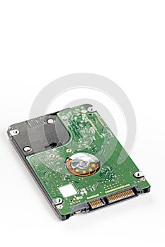 Lap top sata hard disc isolated over white background with copy space