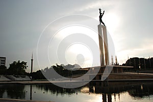 Lapangan Banteng Park and Istqual Mosque in Jakarta