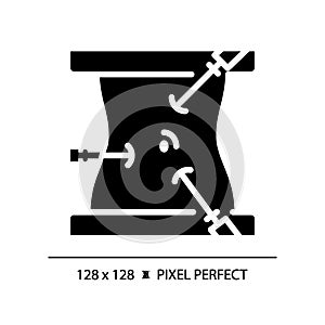 Laparoscope pixel perfect black glyph icon photo