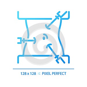 Laparoscope pixel perfect gradient linear vector icon photo