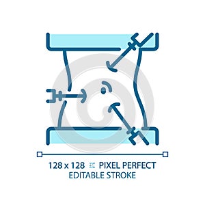 Laparoscope pixel perfect light blue icon photo