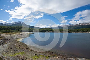 Lapataia bay landscape, Tierra del Fuego, Argentina