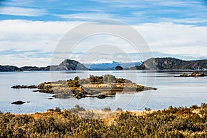 Lapataia Bay in Tierra del Fuego, Argentina