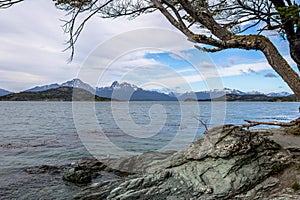 Lapataia Bay at Tierra del Fuego National Park in Patagonia - Ushuaia, Tierra del Fuego, Argentina