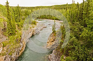 Lapie river in the Lapie canyon, Yukon, Canada