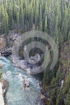 Lapie river rapids and canyon