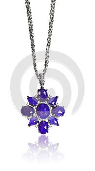 Lapis Lazuli and diamond necklace photo