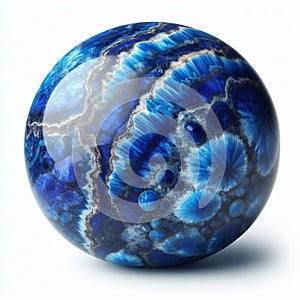 Lapis Lazuli A metamorphic rock composed of lazurite, calcite,a photo