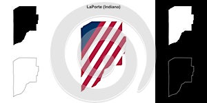 LaPorte outline map