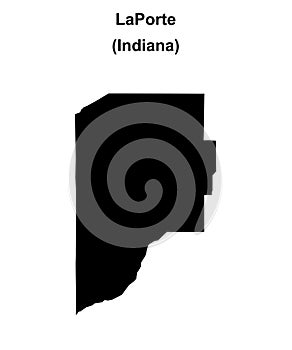 LaPorte outline map
