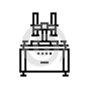 lapping machine line icon vector illustration
