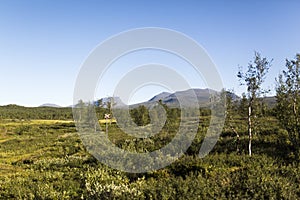 View over Lapporten in Lapland. photo