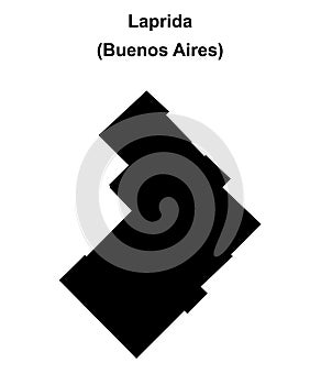 Laprida outline map