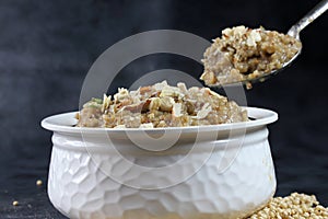 Lapsi or sheera or Gujarati Traditional sweetdish Halwa