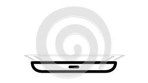 Laptop animation on a white background
