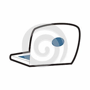 Laptop backside illustration design