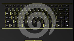 Laptop black keyboard