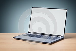 Laptop with blank screen