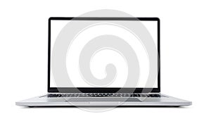 Laptop with a blank screen or mockup computer for apply screen display on web and app