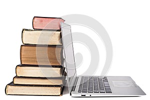 Laptop and Books