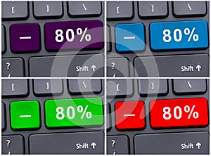 Laptop button with 80% discounting