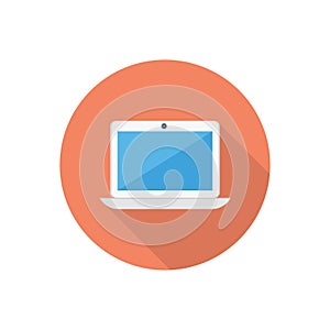 Laptop vector flat colour icon