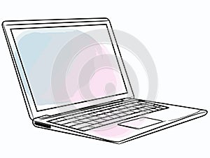 Laptop Clip Art Vector Clip Art Illustration Icon Hand Drawn