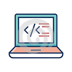 Laptop with Code: Web Development, Programming, Coding, Software, and Tech