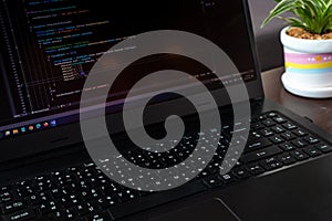 Laptop Coding for The profession of a developer