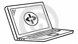 Laptop coding vector, programming interface, software development design Generative AI