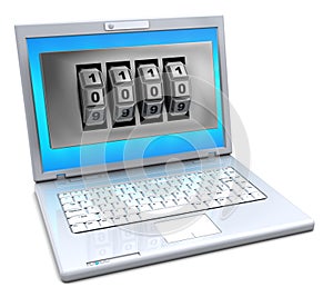 Laptop with combination lock