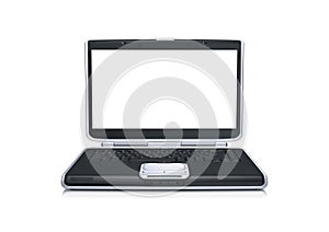Laptop computer with blank wide screen