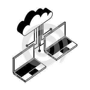 Laptop computer with cloud computing and electronic circuit