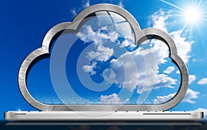 Laptop Computer - Cloud Computing