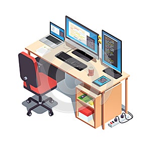Laptop computer, desktop pc setup table with chair