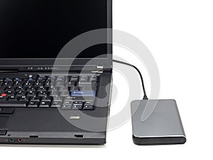 Laptop Computer and External Hard Drive