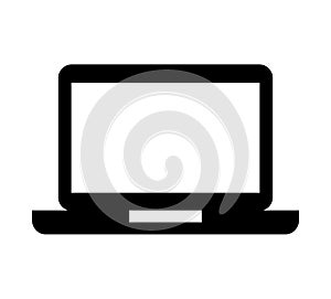 laptop computer flat line icon